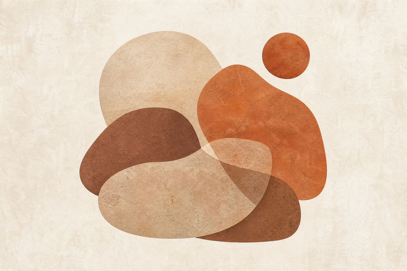 Abstract Neutral Shapes printable wall art example