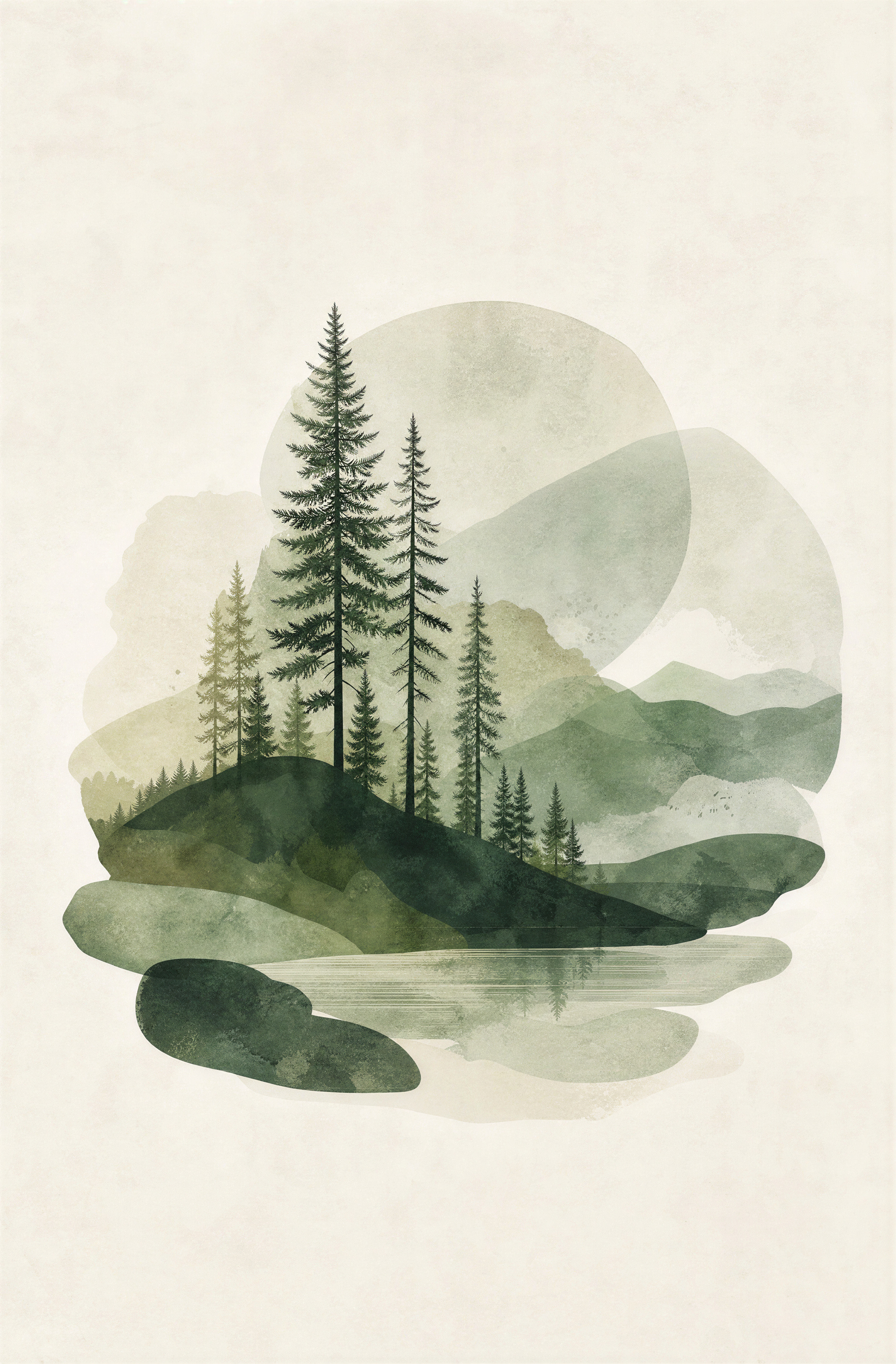 Forest Landscape printable wall art example