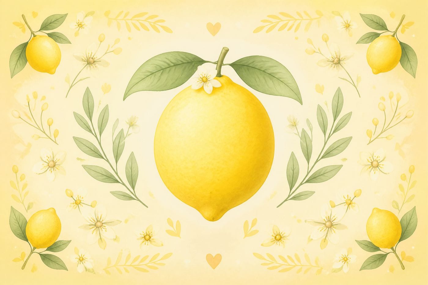 Lemon Botanical printable wall art example