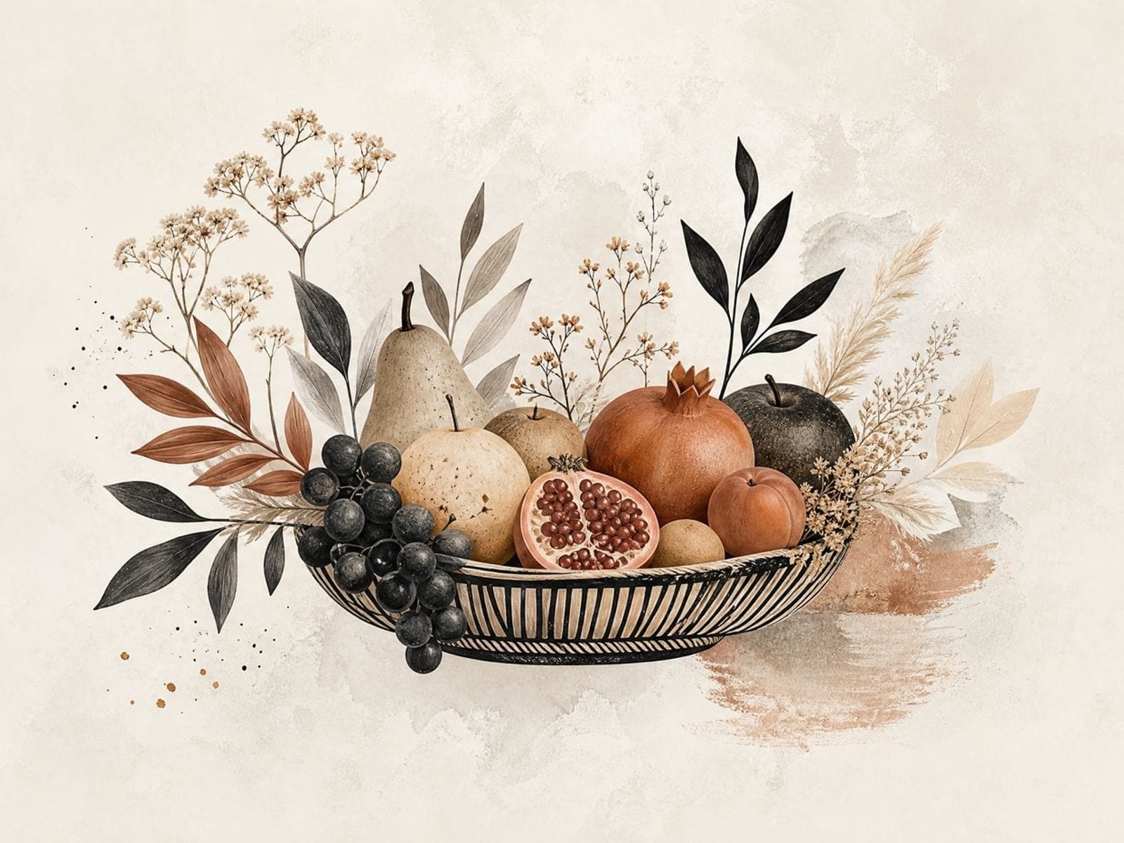 4:3 Landscape botanical still life wall art preview